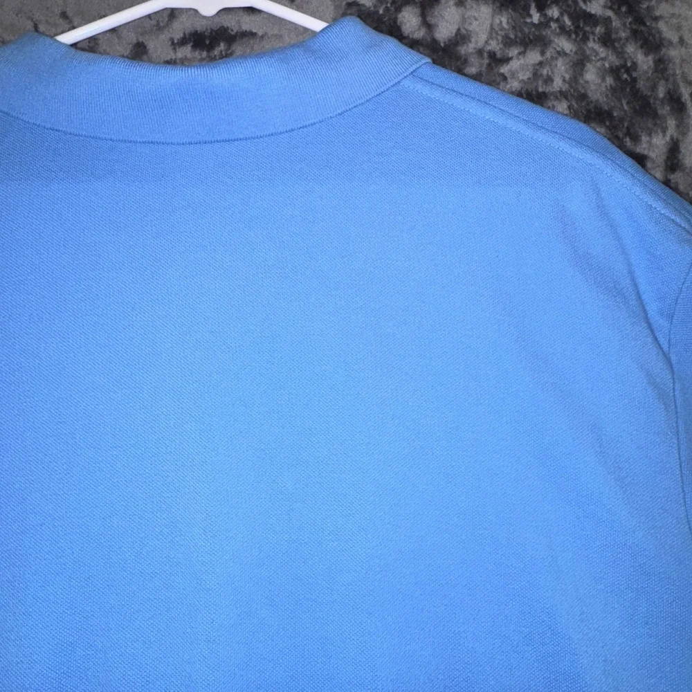 Polo Ralph Lauren Mens XL Blue Pique Cotton Short Sleeve Polo Yellow Pony Logo